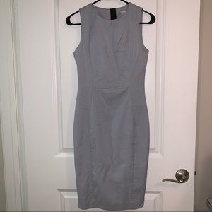 H&M Grey Career Sleeveless Sheath Dress, Size 6